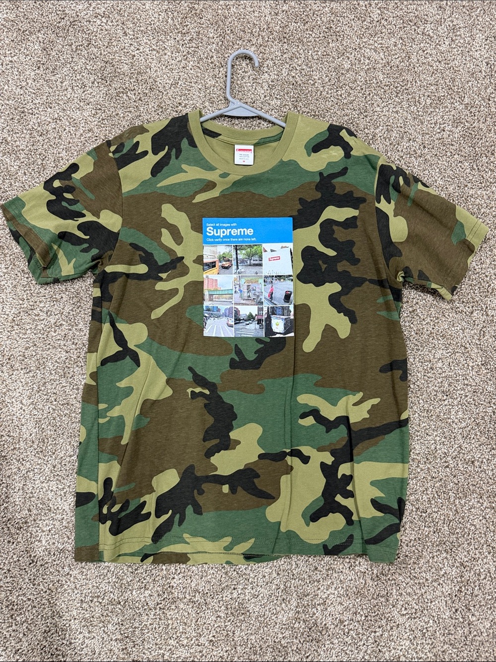 Supreme Green Woodland Camo Photo-Panel Tee